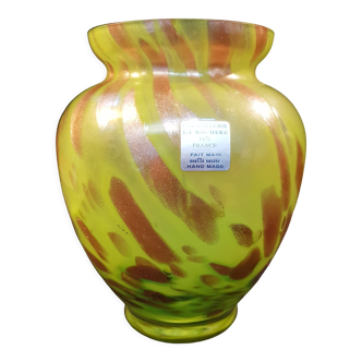 Vase en verre cristallin soufflé