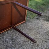 Industrial iron and wood table