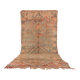 Peach Vintage Moroccan Rug 173 x 383 cm, Berber Wool Rug, Handmade Boho Rug