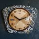 Vintage formica clock silent wall clock "Jura Flowers"