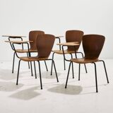 Chaise en teck avec tablette écritoire