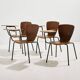 Teak chair with writing tablet