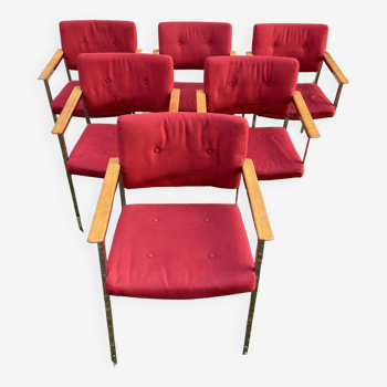 Set of 6 vintage chairs by Röder Söhne, Germany 1980s