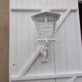 Pair of wrought iron lanterns