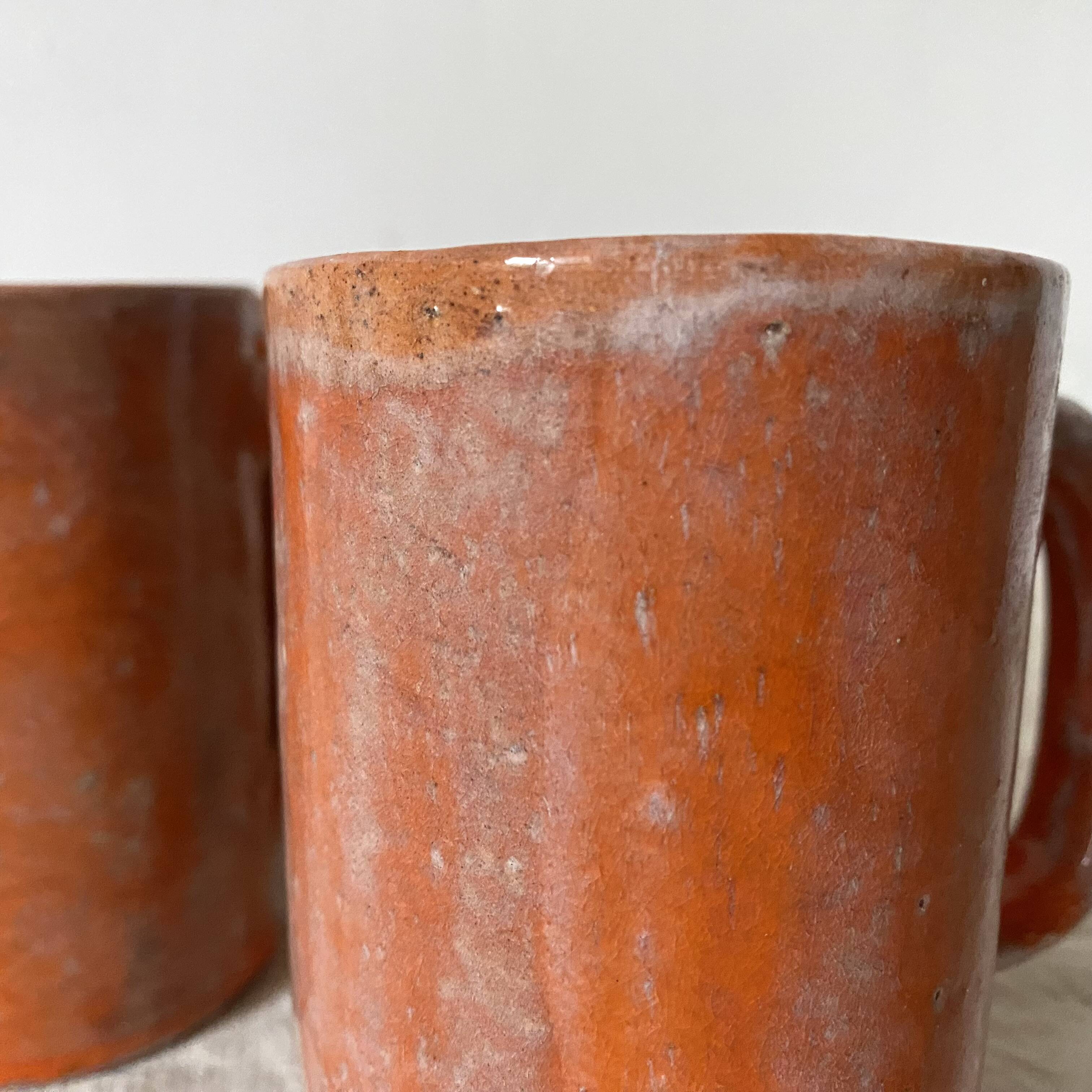 Glazed ceramic mugs
