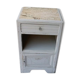 50's wooden and light marble bedside