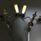 Dutch style applique pair 2 lights