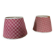 Pair of red gingham lampshades from the 60s