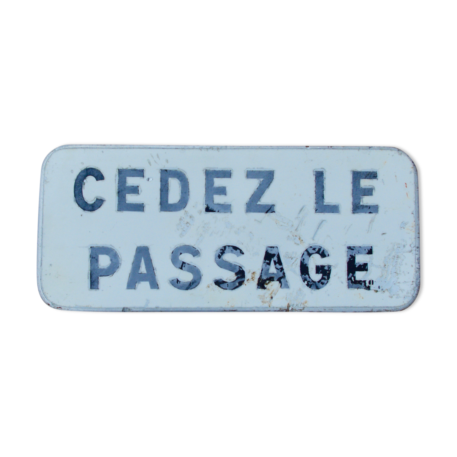 Metal sign plate "give way"