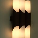 Wall lamp design klaus link for neuhaus-leuchten 1960s metal satin glass