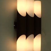 Wall lamp design klaus link for neuhaus-leuchten 1960s metal satin glass