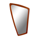 Free-form teak mirror - scandinavian work of the 1960s