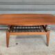 Table basse scandinave en placage teck années 60’