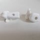 Lot 6 knife holders and 6 porcelain place markers putti angels