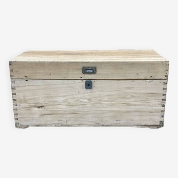 Late 19th century camphor wood chest, raw patina