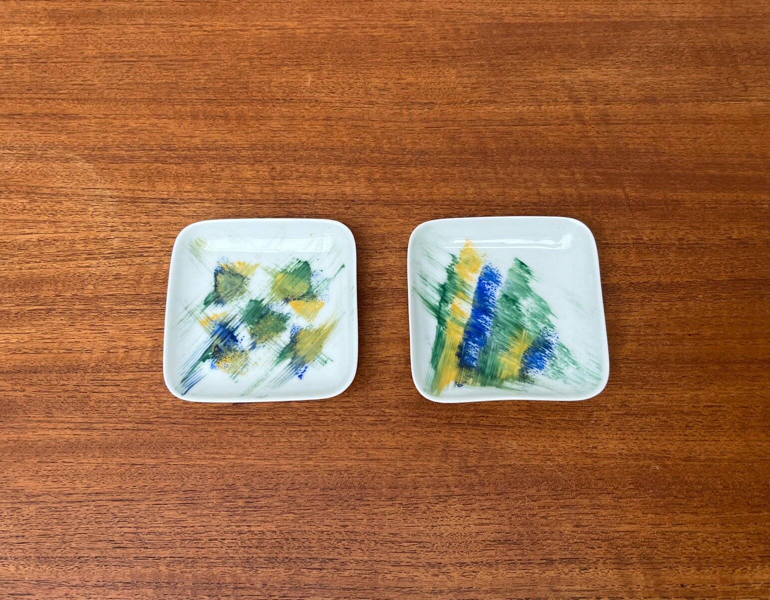 Vintage Danish ceramic wall plates from Bornholm, set of 2.