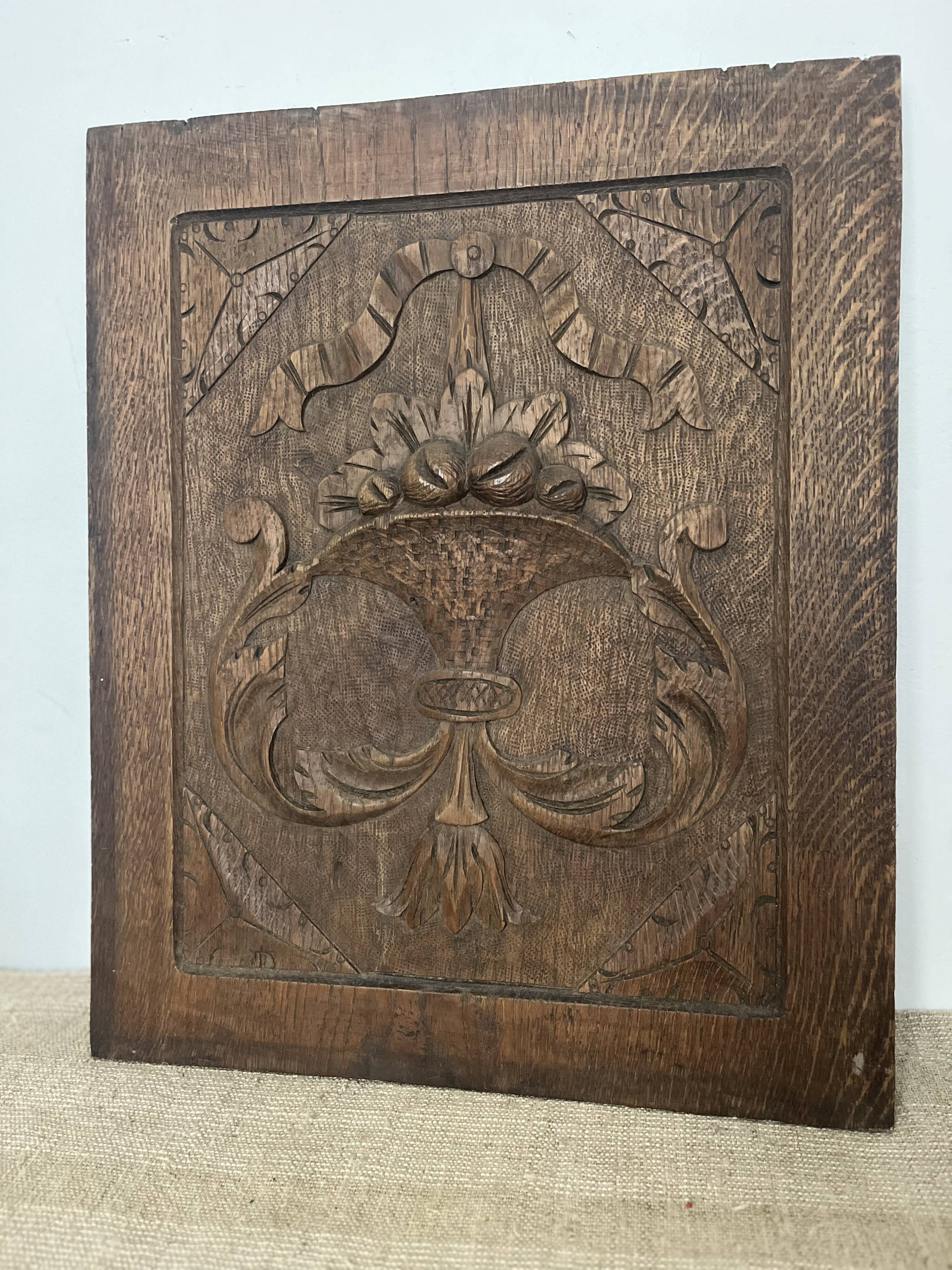 Carved wood panel, wall decoration