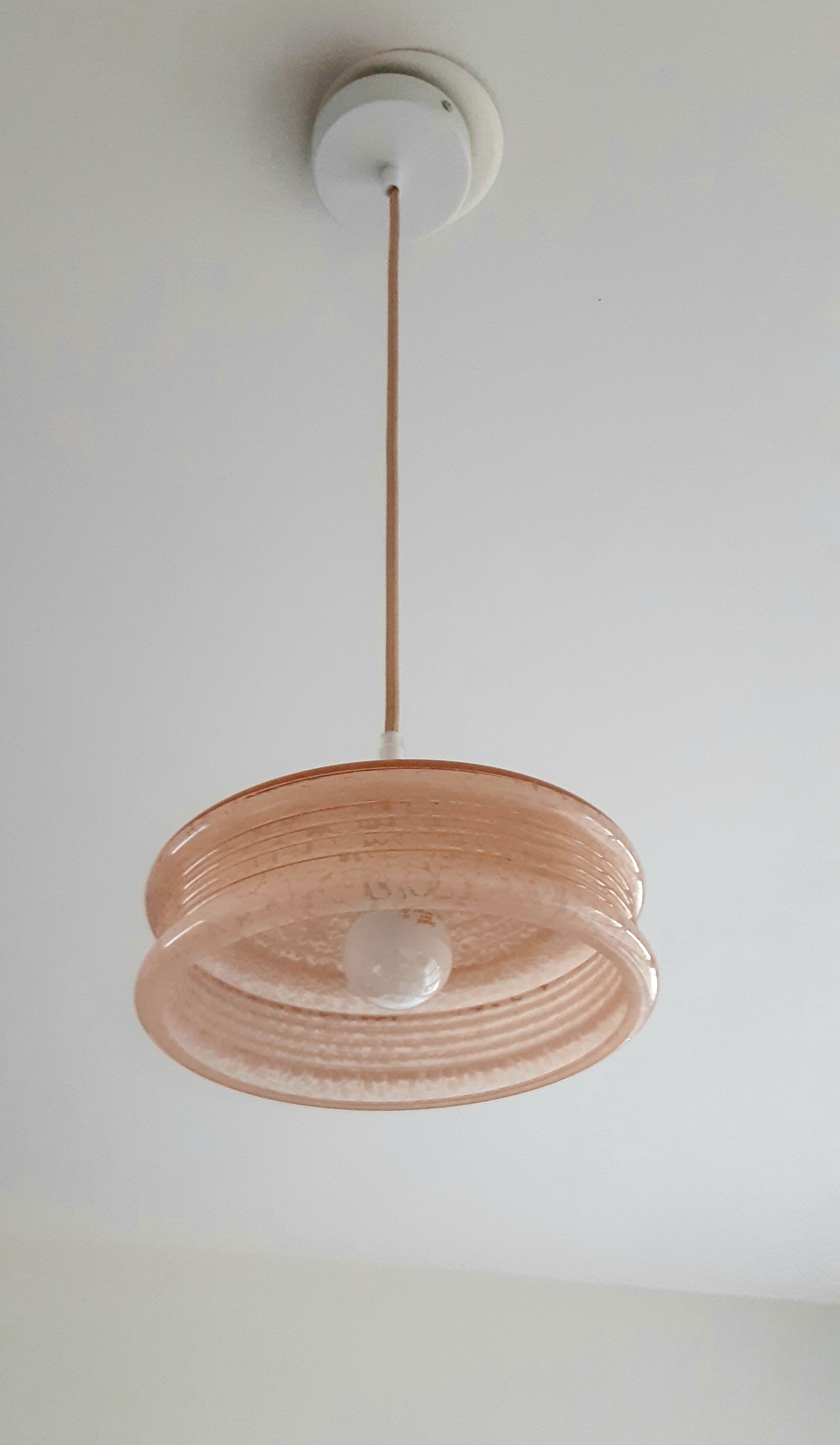 Pink Clichy glass suspension