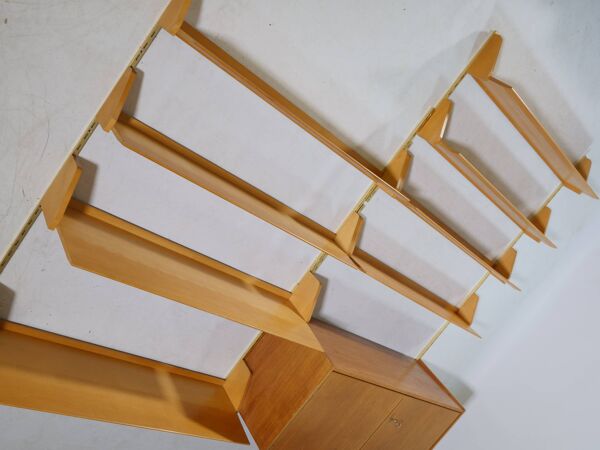 Étagère murale design en teck WK, meubles années 50-60