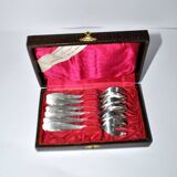 Gulden set of 6 art deco dessert forks in silver-plated metal 13 cm alsace