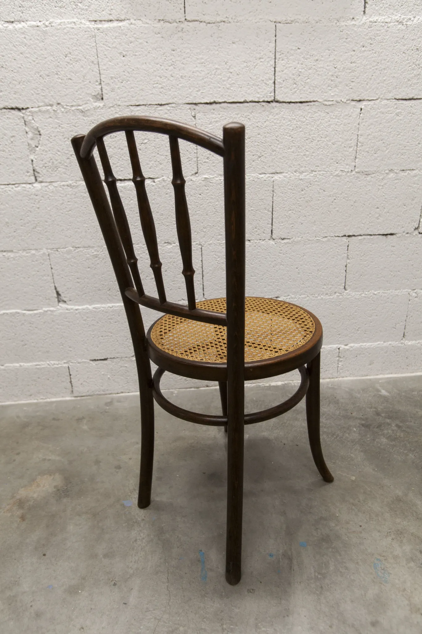 Bistro Chair Fischel 1930 Curved Wood Caning