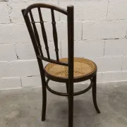 Bistro Chair Fischel 1930 Curved Wood Caning