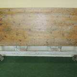 Winemaker in pine table