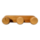 1980 pine wood wall coat rack