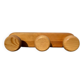 1980 pine wood wall coat rack
