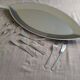 Fish service Guy Degrenne stainless steel 18-8 / dish 68 cm + cutlery