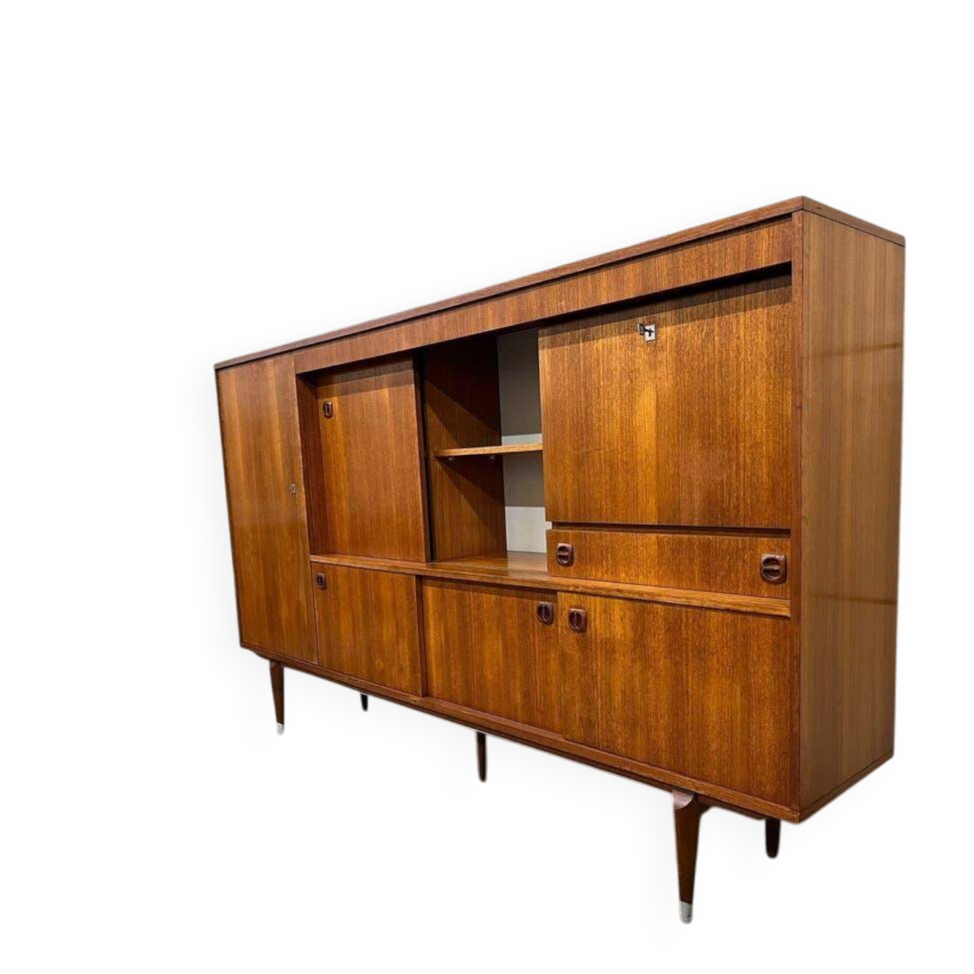 XL vintage wooden buffet / wall unit / midboard