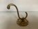 Double brass coat hook