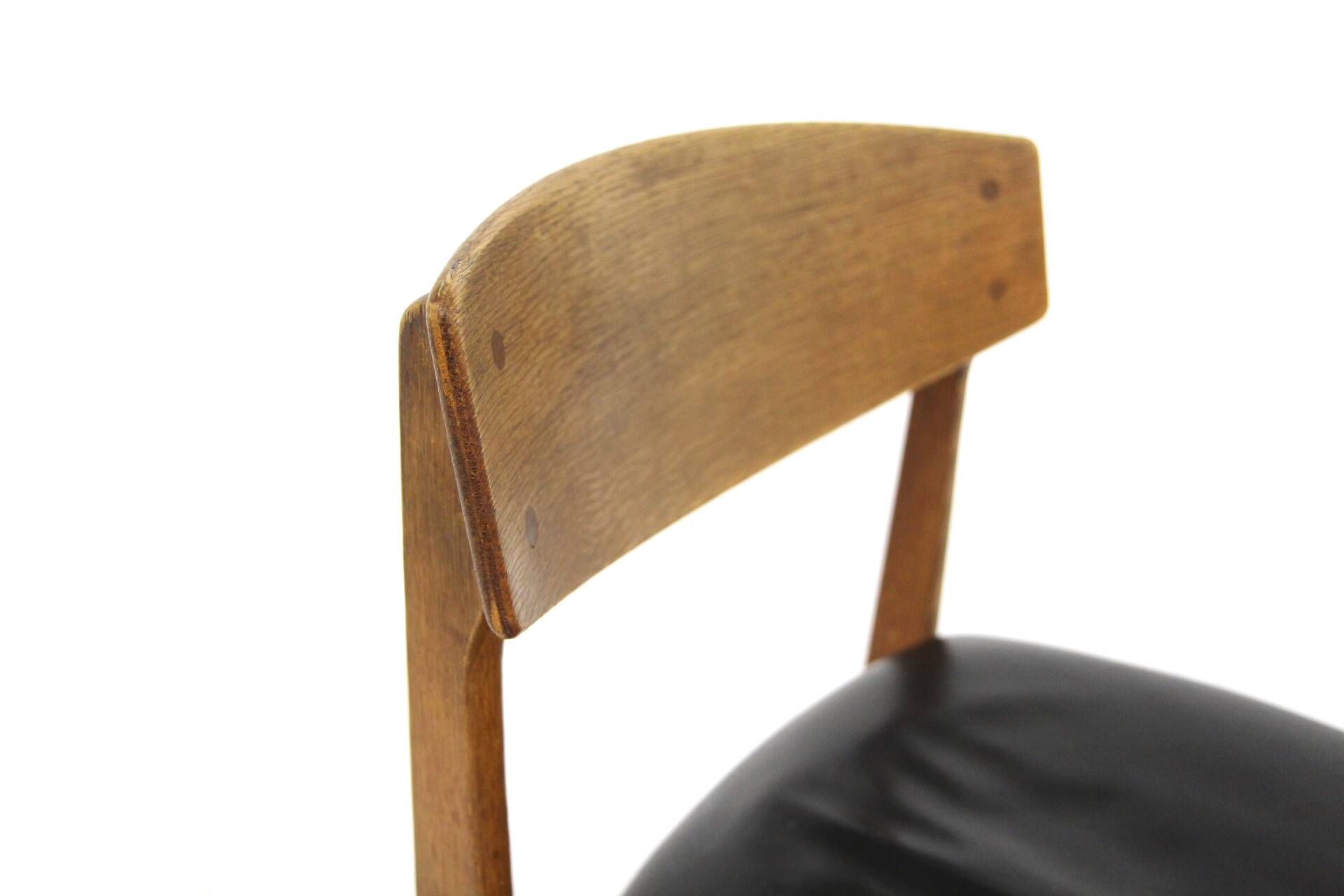 Set of 6 leather chairs, FDB Møbler, Denmark, 1960s