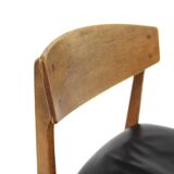 Set of 6 leather chairs, FDB Møbler, Denmark, 1960s