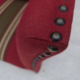 1970s, Danish 2-seater sofa, original red furniture wool, ash wood.