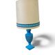 Tall vintage table lamp in blue ceramic / floor lamp
