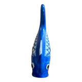 Vase ancien chinois Koi Fish bleu