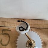 Gooseneck and opaline wall lamp