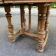 Henri II dining table stripped in solid oak from the 19th century.
