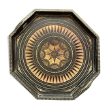 Octagonal carved wooden top