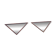 2 x oak wood triangle mirror / facet cut edges