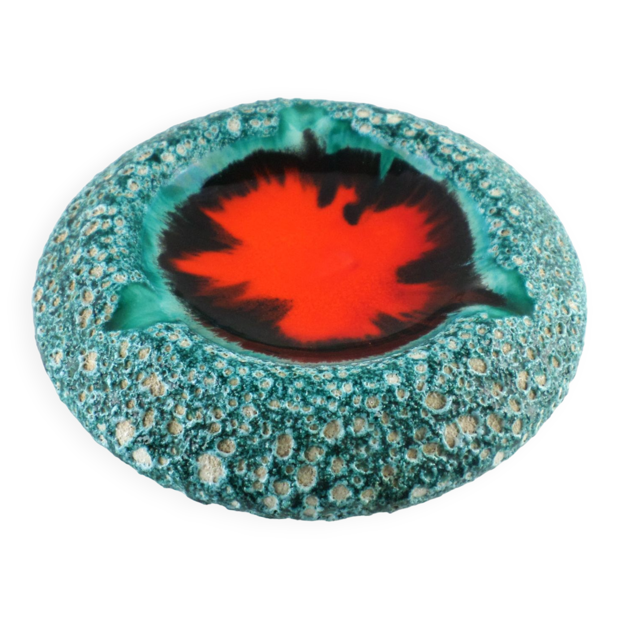 Vallauris ashtray empty ceramic sea foam pockets