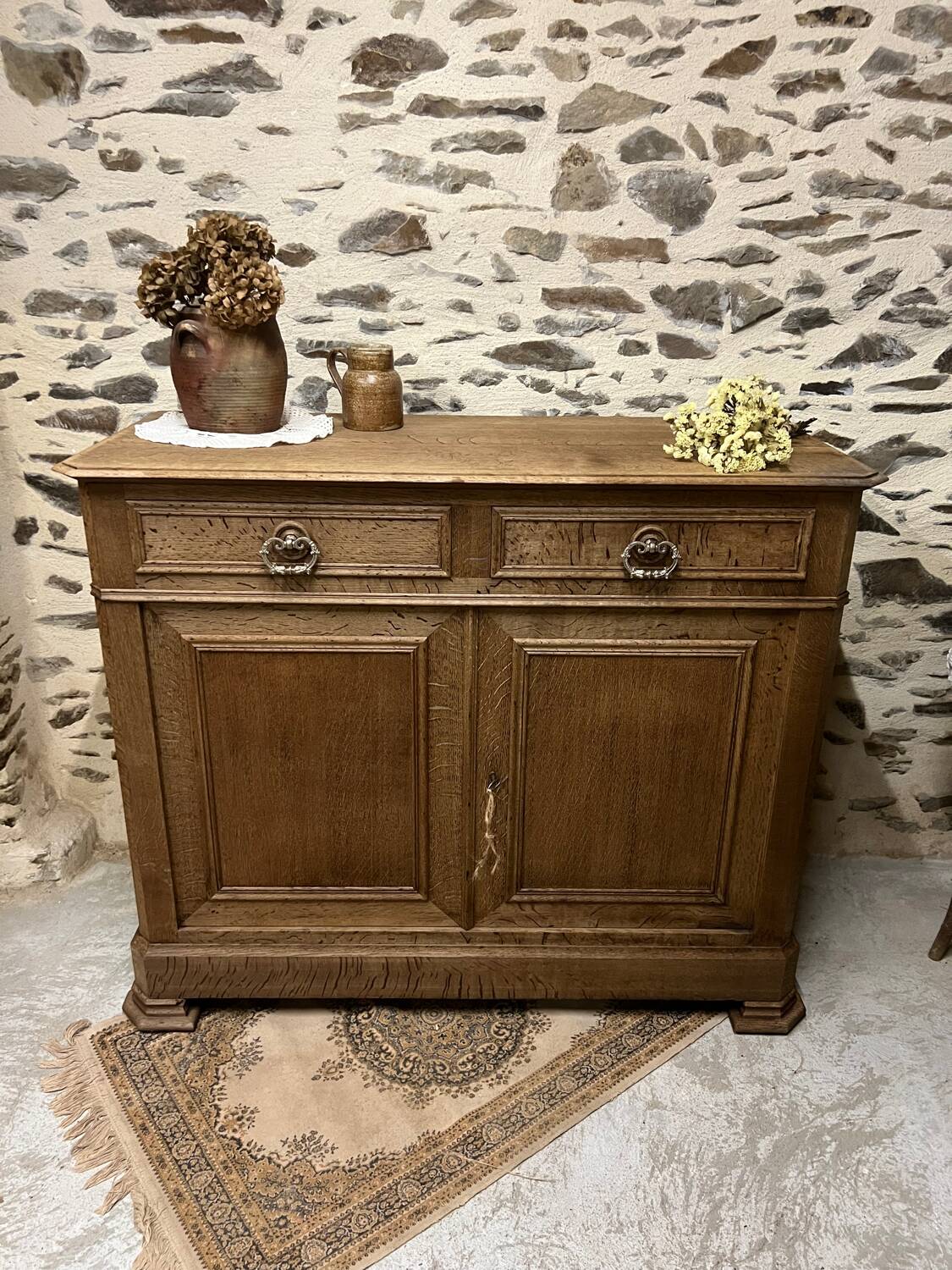 Antique solid wood sideboard