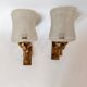 Pair of wall lamps in gilded brass 1960