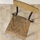 Chaise d’école vintage enfant bois et métal noir style industriel