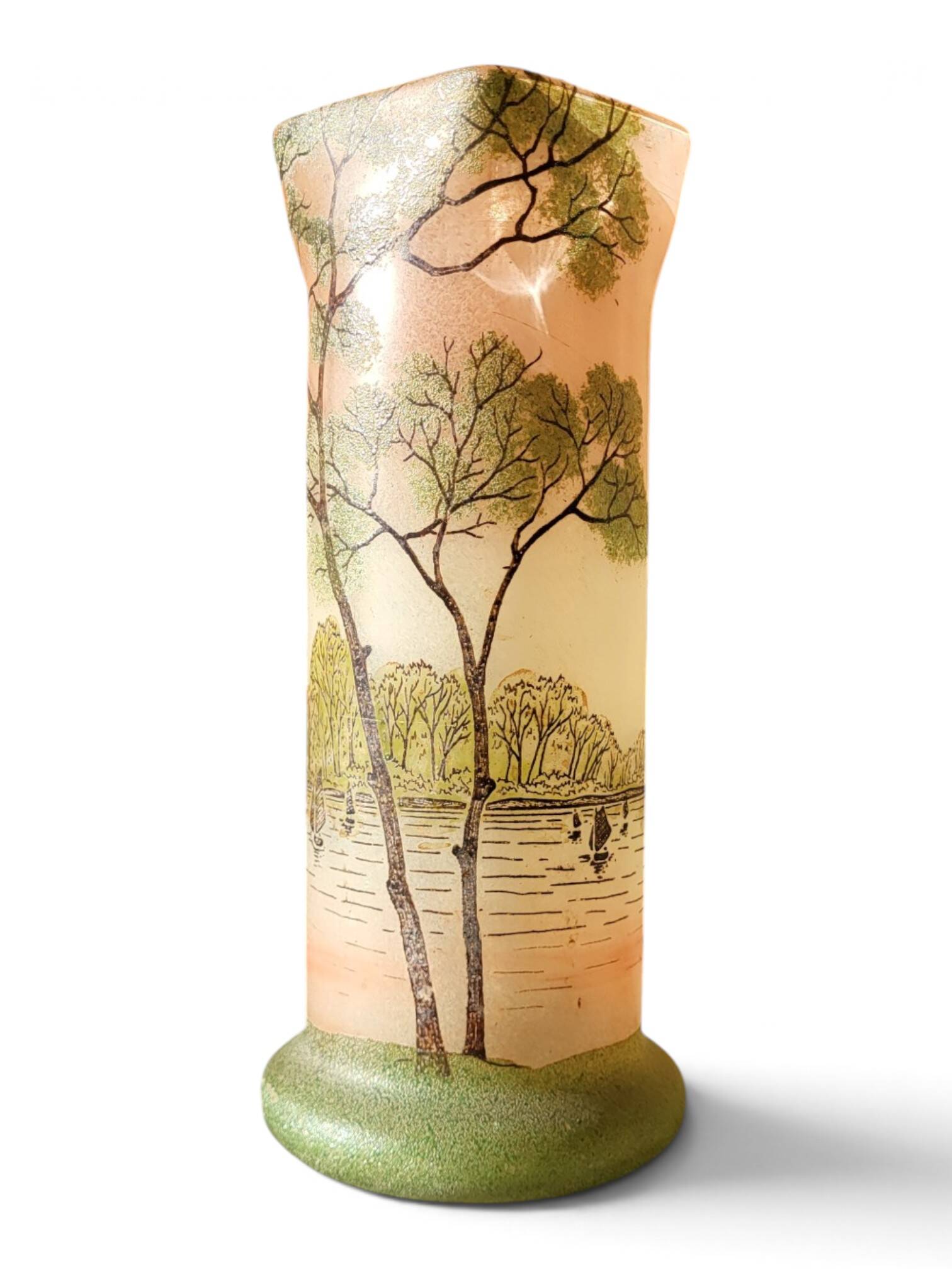 Vase en verre émaillé Legras