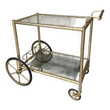 Vintage gold bar cart serving trolley