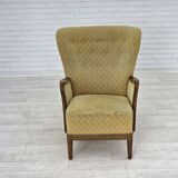 1960s, Danish armchair by Slagelse Møbelværk, model 157, velour.