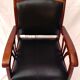 Paire de fauteuils style colonial bois et cuir de chèvre