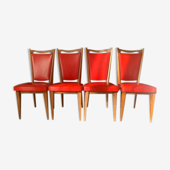 4 chaises scandinaves années 50